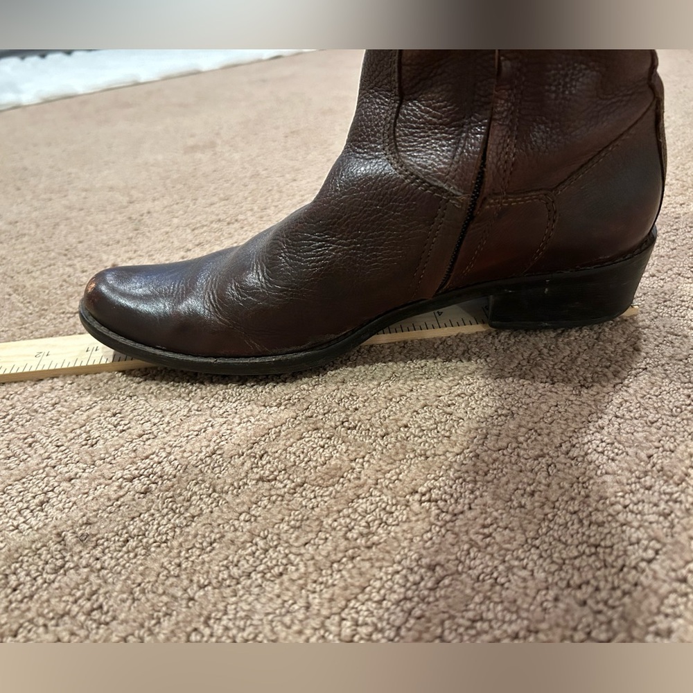 Matisse Dark Brown Leather Heeled Boots - Picture 14 of 15